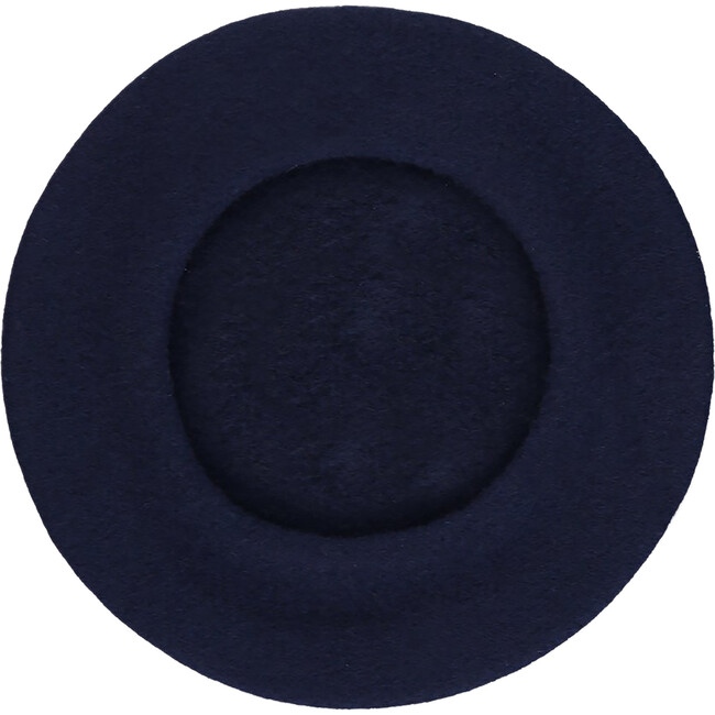 Kids Wool Beret, Navy - Hats - 3