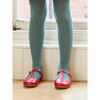 Ribbed Kids Tights, Fern - Pants - 3