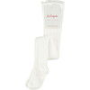Ribbed Kids Tights, White - Pants - 2