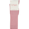 Ribbed Knee High Girl Socks, Dusty Pink - Socks - 2
