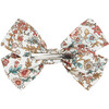 Large Bow Girl Clip, Terracotta Floral - Hair Accessories - 2