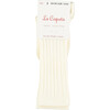 Ribbed Knee High Kids Socks, Off White - Socks - 2