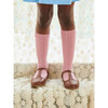 Ribbed Knee High Girl Socks, Dusty Pink - Socks - 4