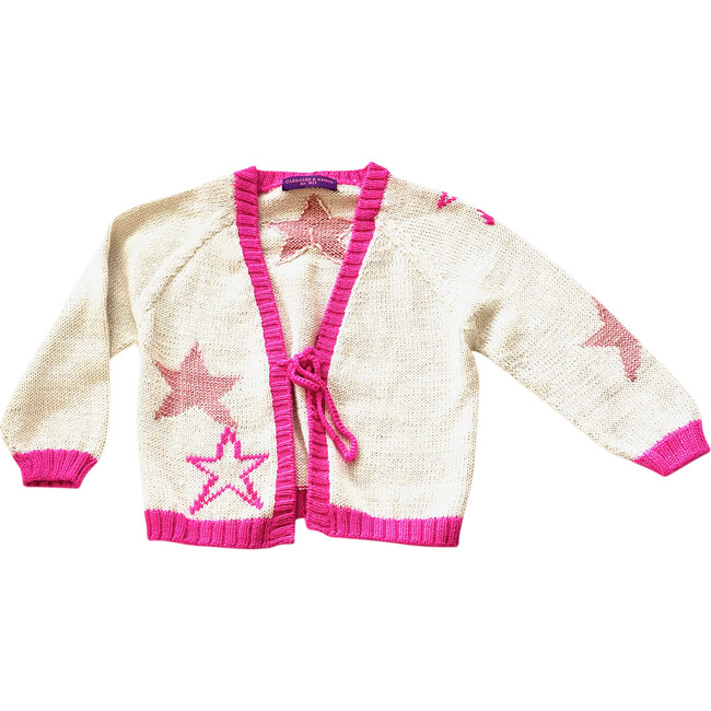 Knit Star Long Sleeve Cardigan, Pink