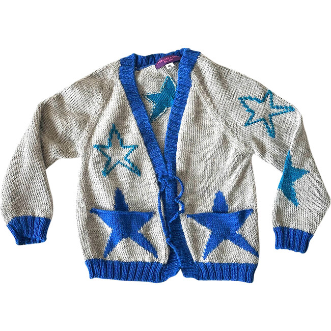 Knit Star Long Sleeve Cardigan, Blue