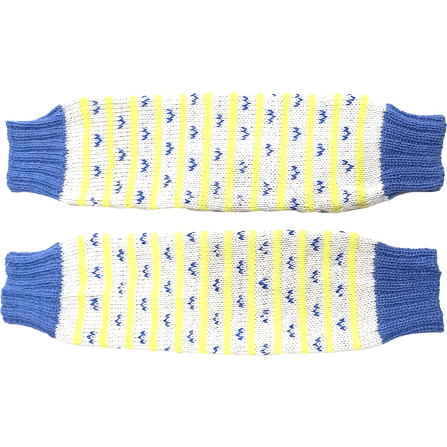 Knit Leg Warmers, Flight Stripe Blue