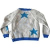 Knit Star Long Sleeve Cardigan, Blue - Cardigans - 2