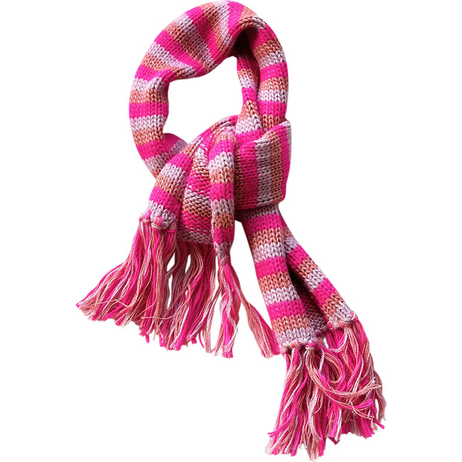 Hand-Made Twister Swirl Scarf, Pink