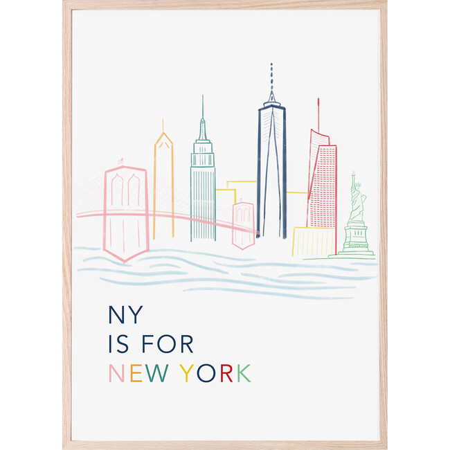 NY is for New York Art Print, Rainbow