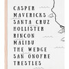 Surf Calif Map Art Print - Wall Décor - 2