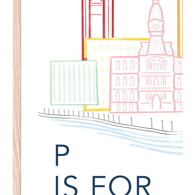 P is for Philadelphia Art Print, Rainbow - Wall Décor - 2