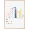 D is for Dallas Art Print, Rainbow - Wall Décor - 1 - thumbnail