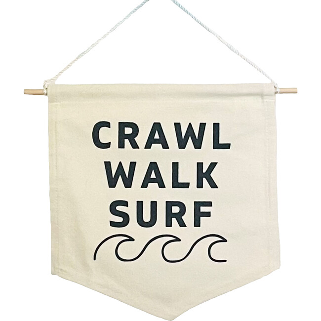 Crawl Walk Surf Canvas Banner