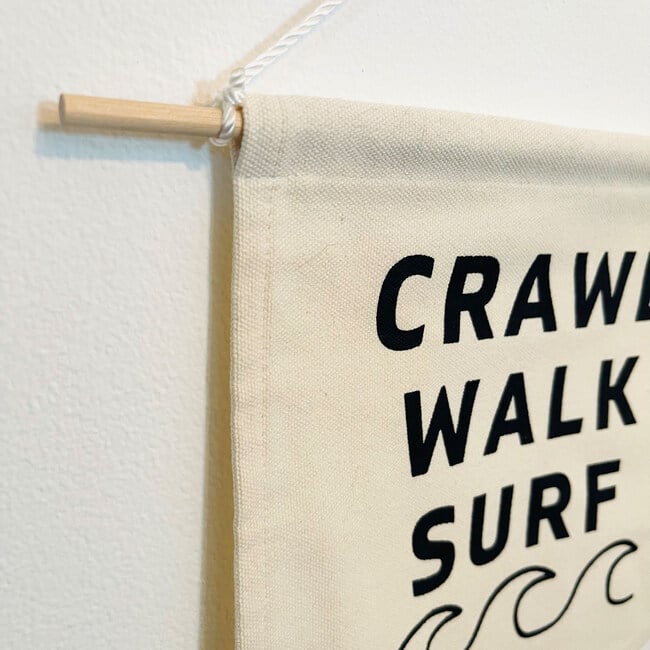 Crawl Walk Surf Canvas Banner - Wall Décor - 3