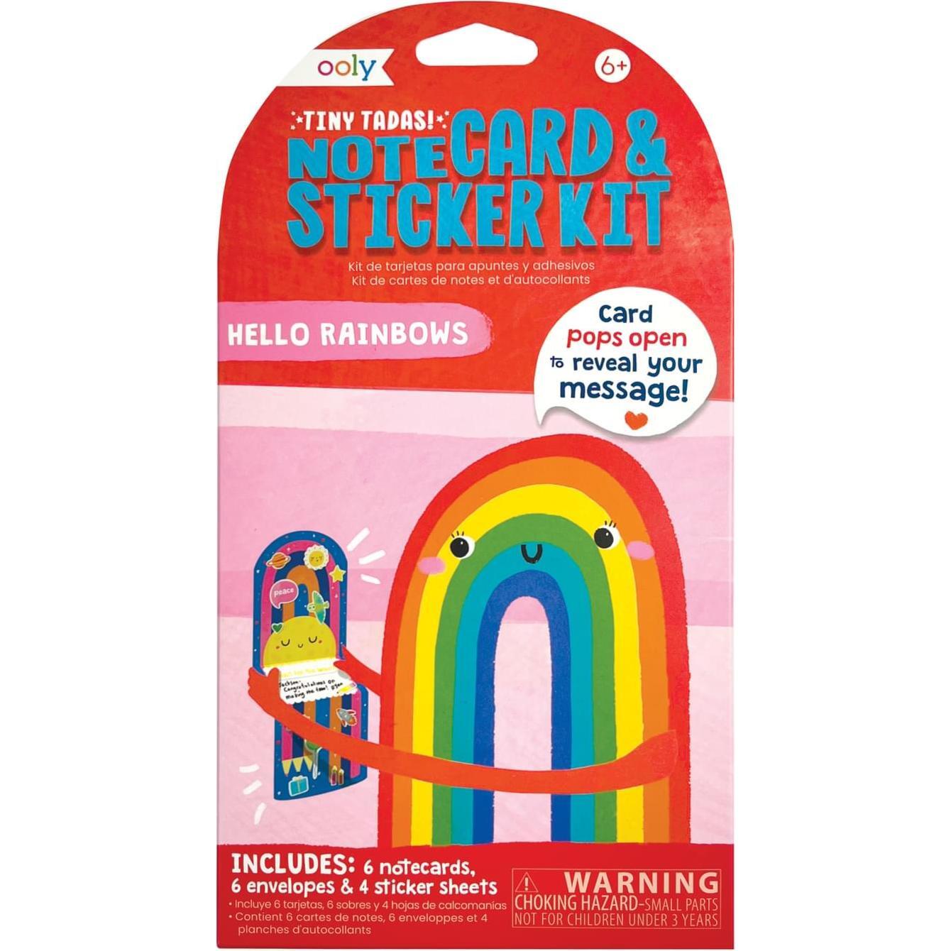 Tiny Tada! Note Cards Set Hello Rainbows - Stickers - 1