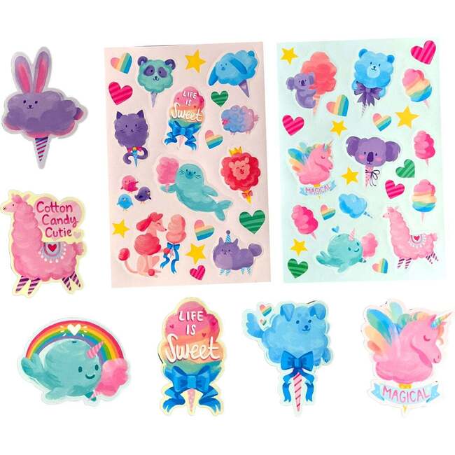 Stickiville Stickers: Fluffy Cotton Candy - Scented (2 Sheets & 6 Die-Cut)
(Paper) - Stickers - 2