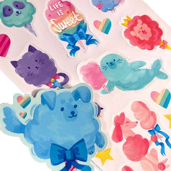 Stickiville Stickers: Fluffy Cotton Candy - Scented (2 Sheets & 6 Die-Cut)
(Paper) - Stickers - 3