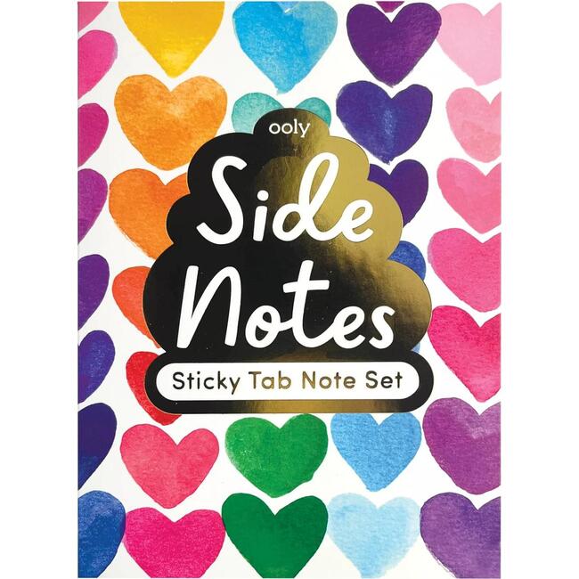 Side Notes Sticky Set Rainbow Hearts