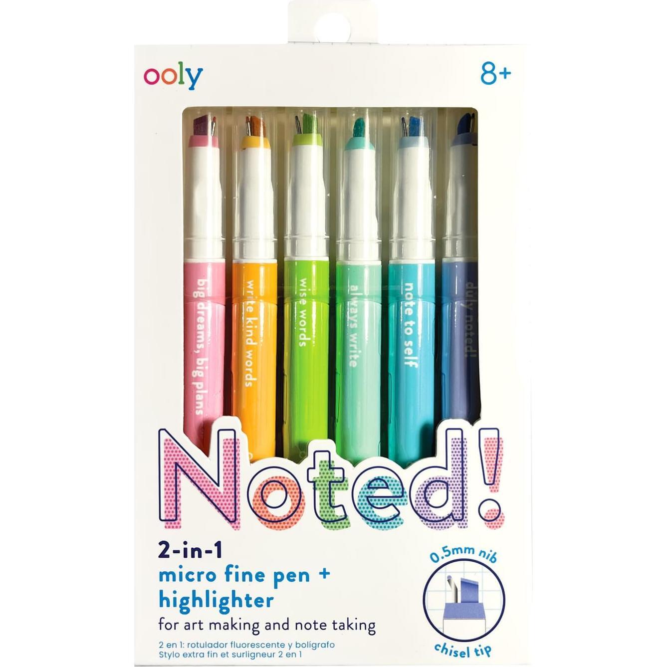 Noted! 2-in-1 Pens & Highlighters - Art Supplies - 1