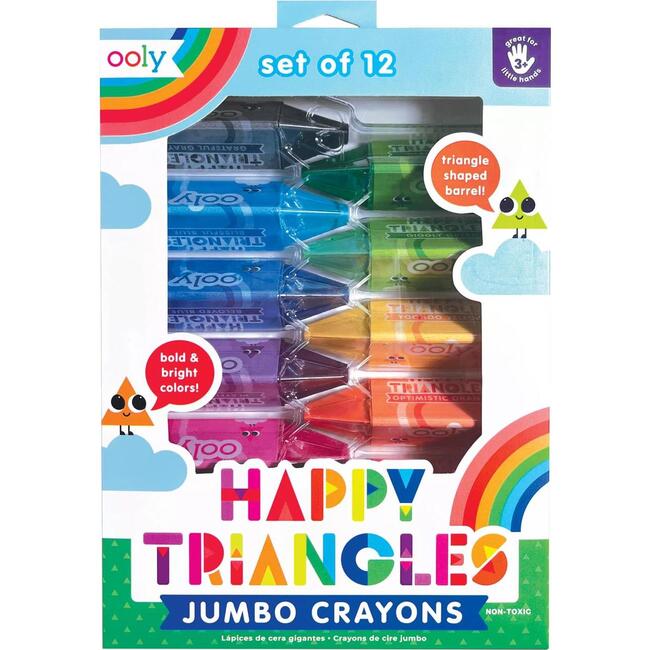 Happy Triangles Jumbo Crayons