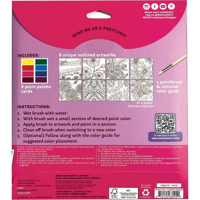 Scenic Hues Art Kit Flowers & Gardens - Activities - 2