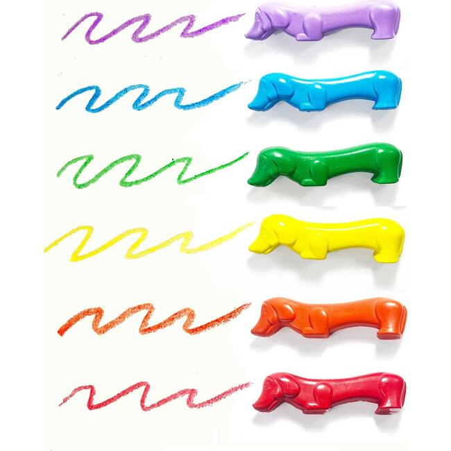 Pawsome Pups Dog Crayons - Set of 6 - Art Supplies - 3