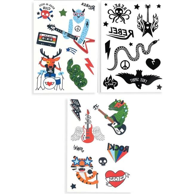 Mini Temporary Tattoos - I Wanna Rock - Stickers - 3