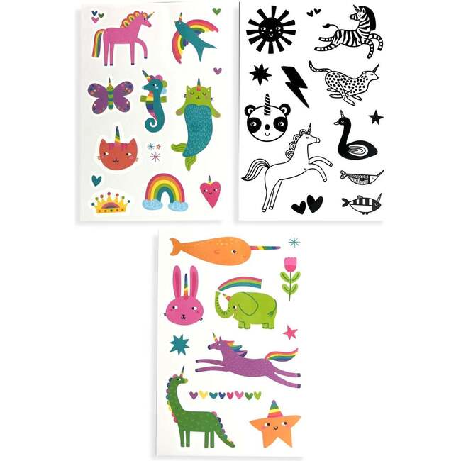 Mini Temporary Tattoos -  Unicorn Party - Stickers - 3