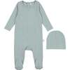 Cloud Print Footie, Blue - Onesies - 1 - thumbnail