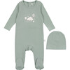 Cloud Graphic Footie, Blue - Onesies - 1 - thumbnail