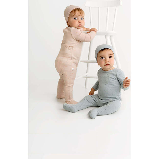 Cloud Print Footie, Blue - Onesies - 2