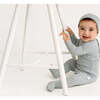 Cloud Print Footie, Blue - Onesies - 3