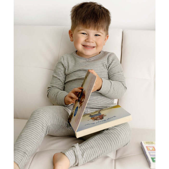 Striped Set, Grey - Onesies - 5