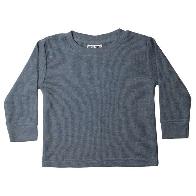 Long Sleeve Solid Thermal Shirt - Distressed Coal
