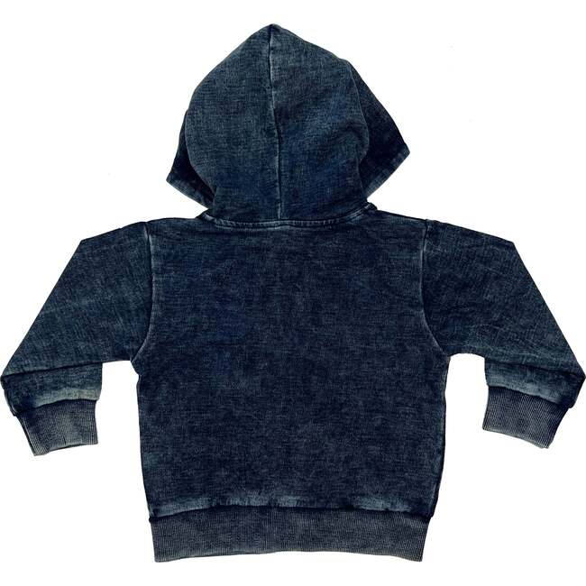 Hoody French Terry Sweatshirt - Distressed Dark Denim - Sweatshirts - 2