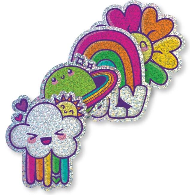 Stickiville Stickers: Happy Rainbows - Vinyl (4 Die-Cut)
(Holographic Glitter) - Stickers - 2