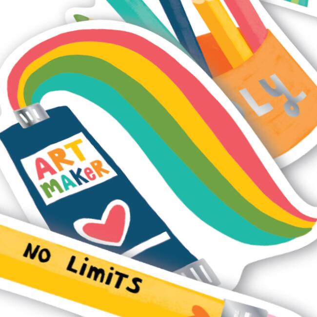 Stickiville Stickers: Art Maker - Vinyl (4 Die-Cut)
(Metallic Foil) - Stickers - 3