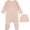Velour Graphic Cloud Footie, Pink - Onesies - 1 - thumbnail