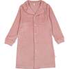 Velour Lounge Dress, Pink - Dresses - 1 - thumbnail