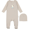 Graphic Puppy Footie, Grey - Onesies - 1 - thumbnail