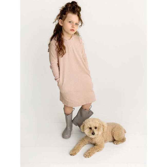 Waffle Dress, Dusty Pink - Dresses - 5