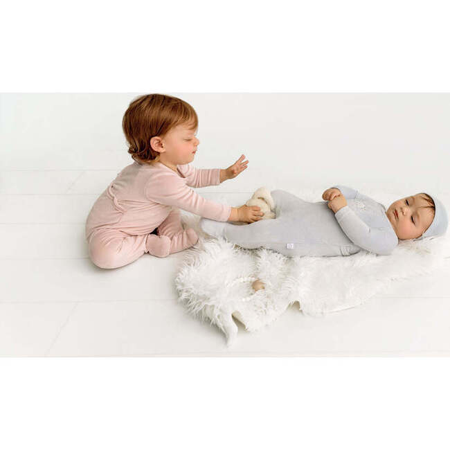 Velour Graphic Cloud Footie, Blue - Onesies - 5