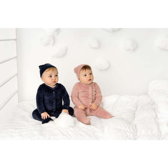 Velour Footie, Pink - Onesies - 6