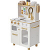 Little Chef Memphis Small Play Kitchen - White/Gold - Play Kitchens - 1 - thumbnail