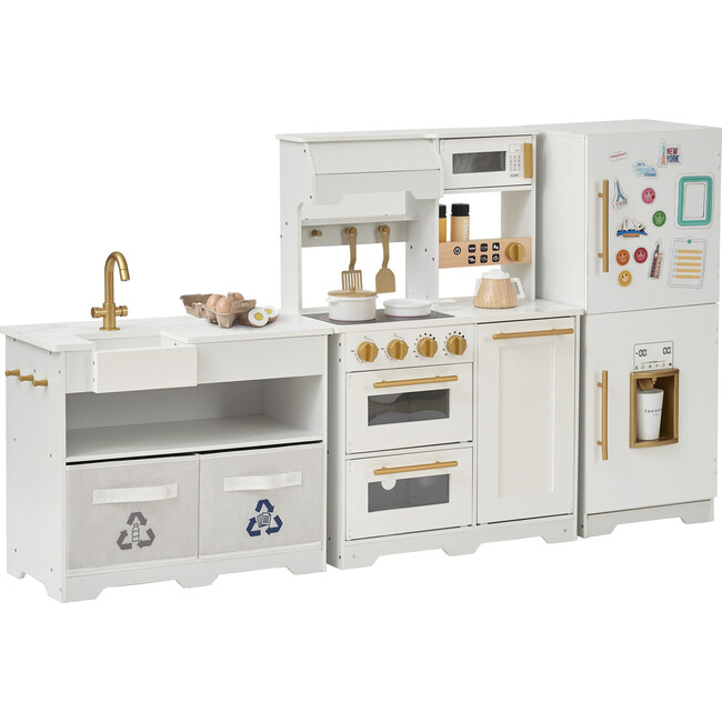 Little Chef Atlanta Large Modular Play Kitchen - White/Gold