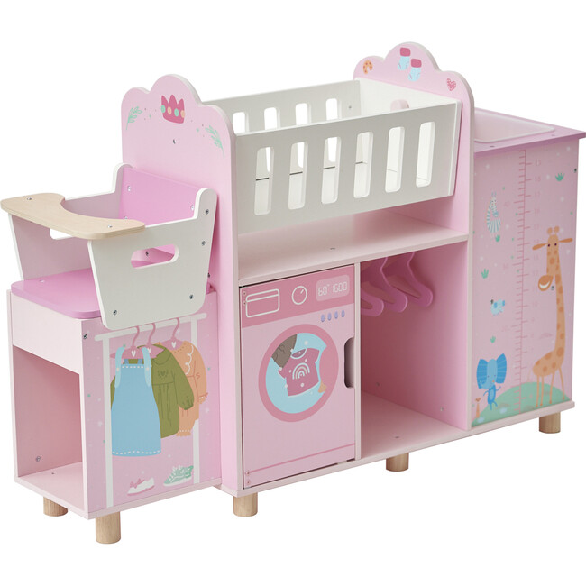 Amanda 6-in-1 Doll Nursery Station - Baby Pink
