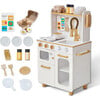 Little Chef Memphis Small Play Kitchen - White/Gold - Play Kitchens - 2