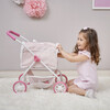 Polka Dots Princess Doll & Stuffed Animal Stroller   - Pink/Gray - Doll Accessories - 2