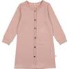 Button Down Lounge Dress, Pink - Dresses - 1 - thumbnail