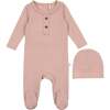 Button Footie, Pink - Onesies - 1 - thumbnail